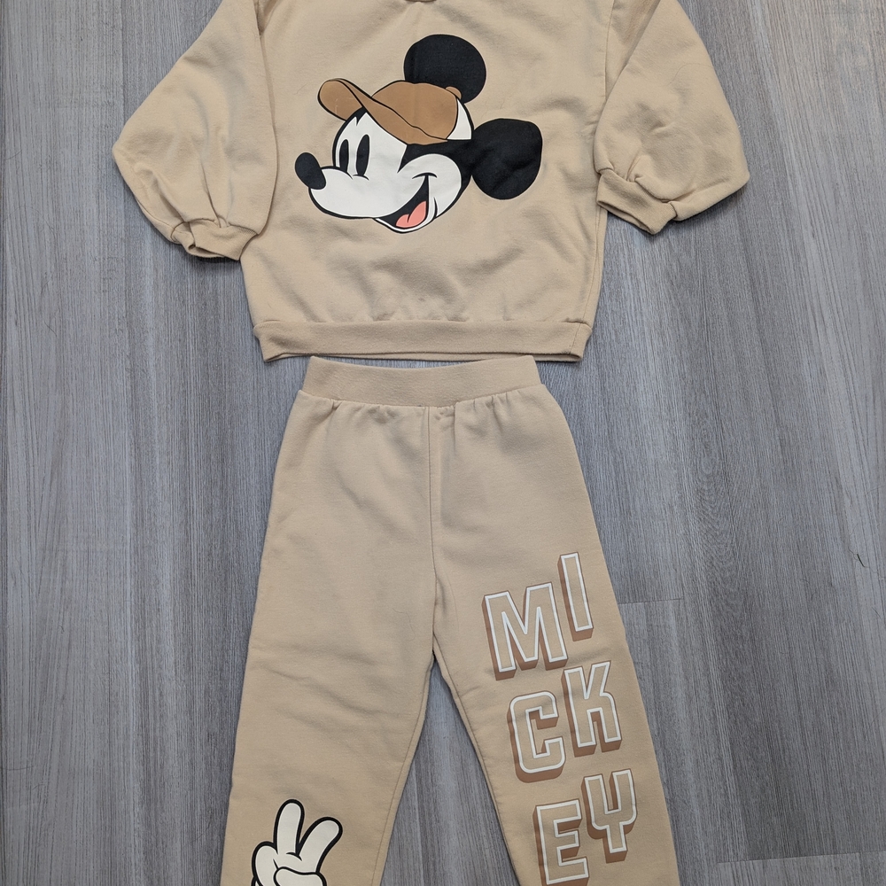 Disney Tan Mickey Mouse Kids Matching Set